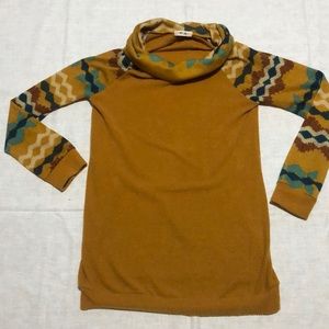 First Love cowl neck tunic sweater